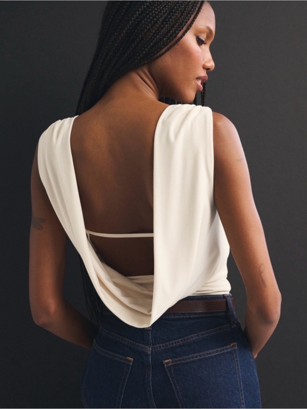 Abercrombie & Fitch Bra-Free Cowl-Back Top